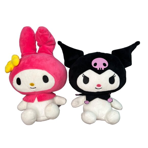 Sanrio Plush Set My Melody & Kuromi 9" Stuffed Animal Hello Kitty Plush - Picture 1 of 10